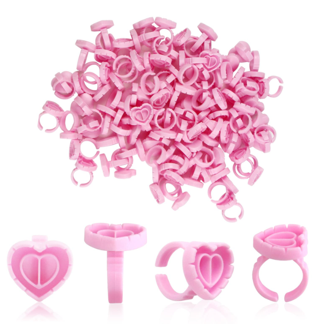 Heart Easy Fan Glue Rings